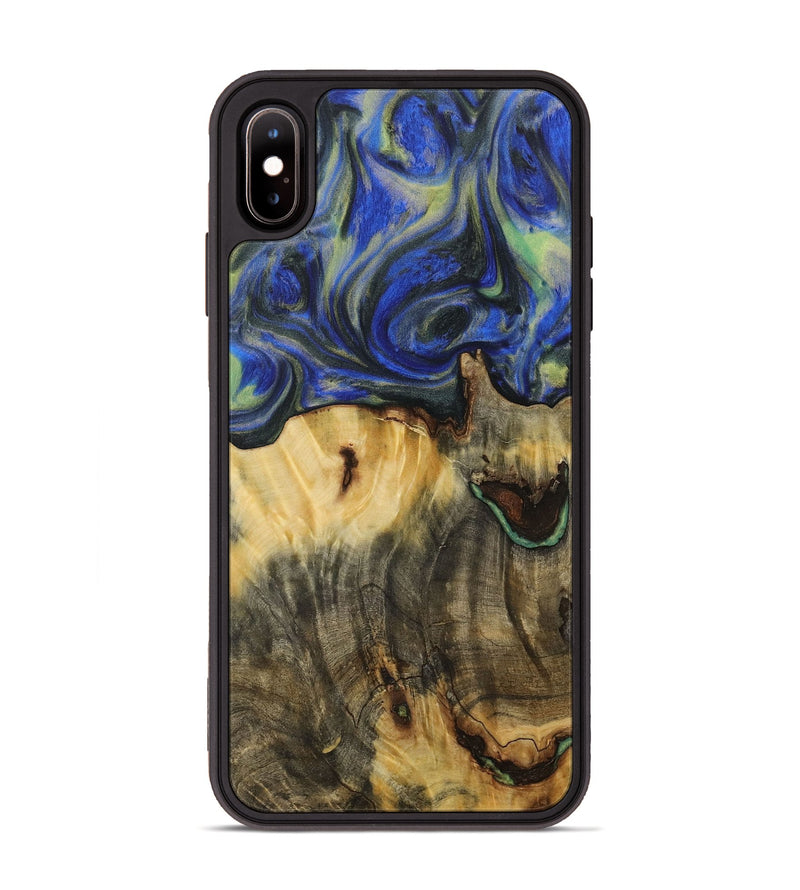 iPhone Xs Max Wood Phone Case - Jesenia (Blue, 731343)