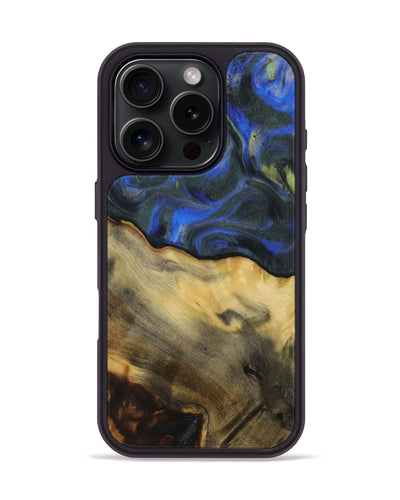 iPhone 16 Pro Wood Phone Case - Athena (Blue, 731349)