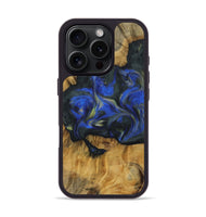 iPhone 16 Pro Wood Phone Case - Gisella (Blue, 731350)