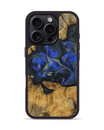 iPhone 16 Pro Wood Phone Case - Gisella (Blue, 731350)