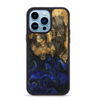 iPhone 14 Pro Max Wood Phone Case - Ebbie (Blue, 731356)