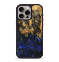 iPhone 15 Pro Max Wood Phone Case - Ebbie (Blue, 731356)