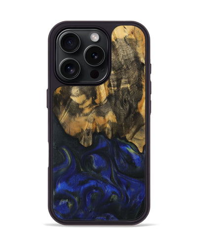 iPhone 16 Pro Wood Phone Case - Ebbie (Blue, 731356)