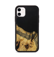 iPhone 11 Wood Phone Case - Kristan (Pure Black, 731365)