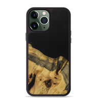 iPhone 13 Pro Max Wood Phone Case - Kristan (Pure Black, 731365)