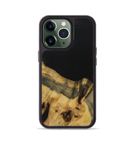 iPhone 13 Pro Wood Phone Case - Kristan (Pure Black, 731365)