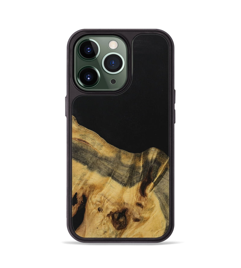 iPhone 13 Pro Wood Phone Case - Kristan (Pure Black, 731365)