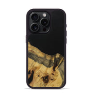 iPhone 15 Pro Wood Phone Case - Kristan (Pure Black, 731365)