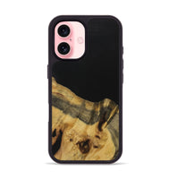 iPhone 16 Wood Phone Case - Kristan (Pure Black, 731365)