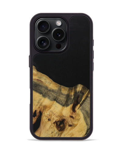 iPhone 16 Pro Wood Phone Case - Kristan (Pure Black, 731365)