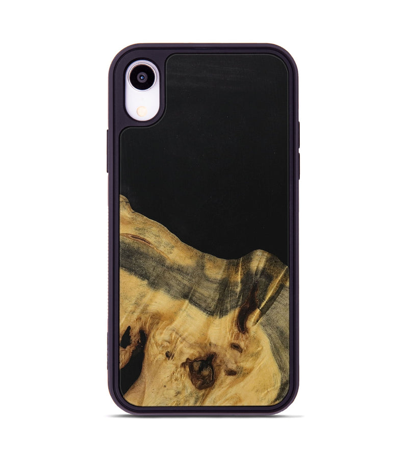 iPhone Xr Wood Phone Case - Kristan (Pure Black, 731365)