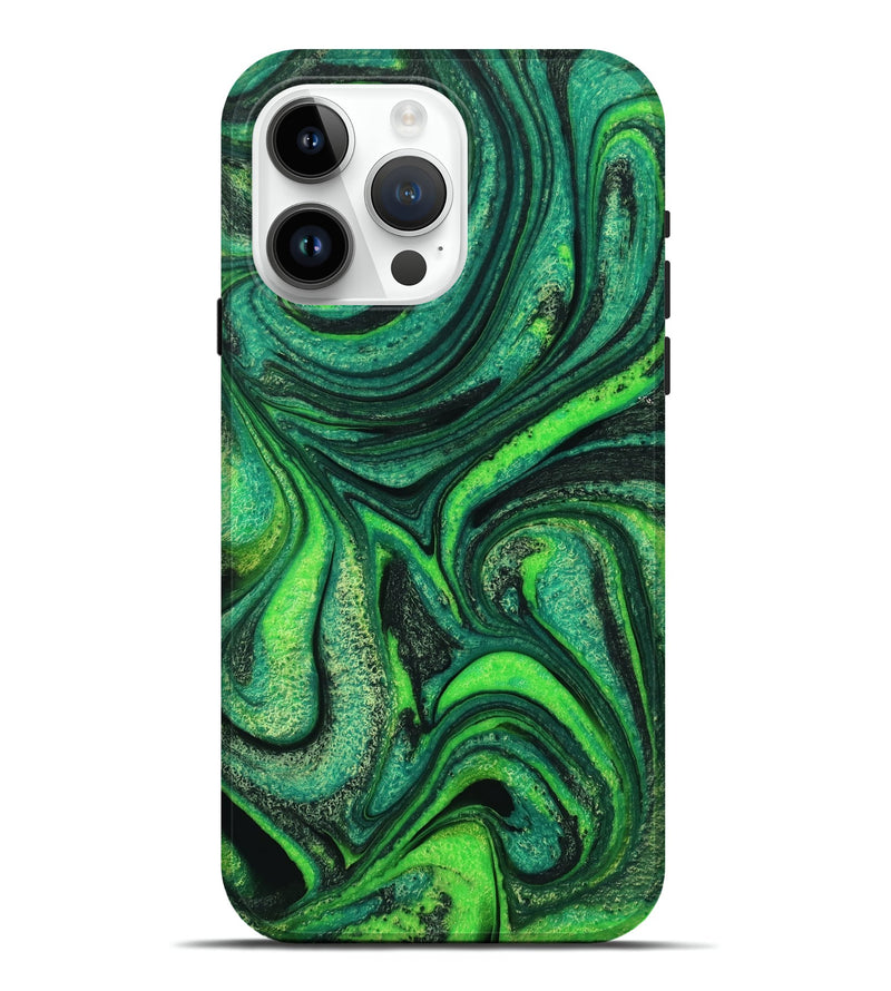 iPhone 15 Pro Max ResinArt Live Edge Phone Case - Abbott (Green, 731370)