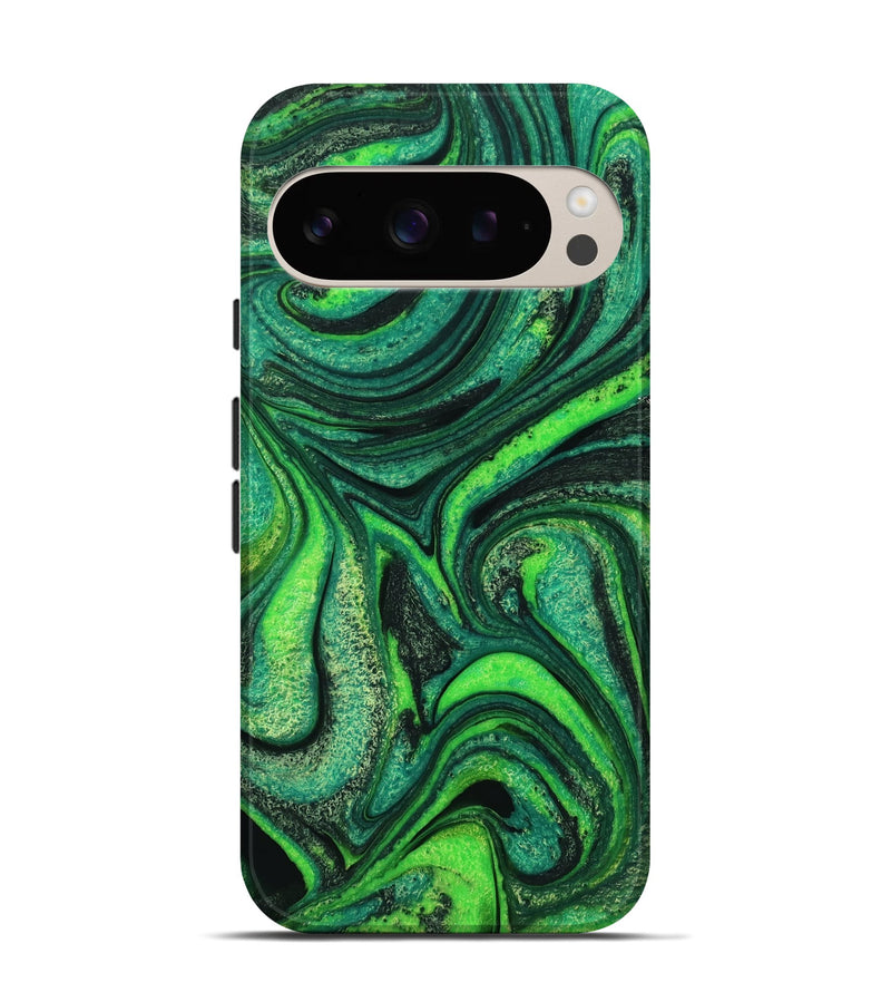 Pixel 9 ResinArt Live Edge Phone Case - Abbott (Green, 731370)