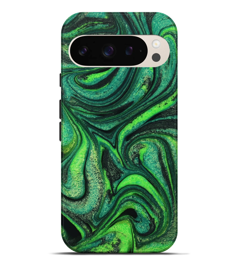 Pixel 9 Pro XL ResinArt Live Edge Phone Case - Abbott (Green, 731370)