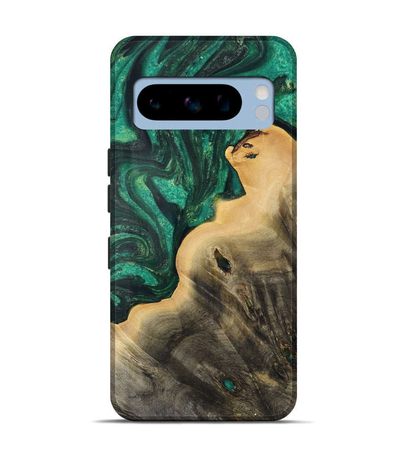 Pixel 8 Pro Wood Live Edge Phone Case - Flossie (Green, 731372)