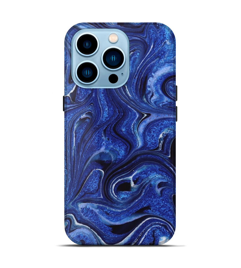 iPhone 14 Pro ResinArt Live Edge Phone Case - Vickie (Blue, 731375)