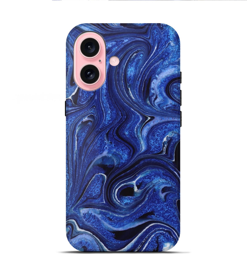 iPhone 16 ResinArt Live Edge Phone Case - Vickie (Blue, 731375)