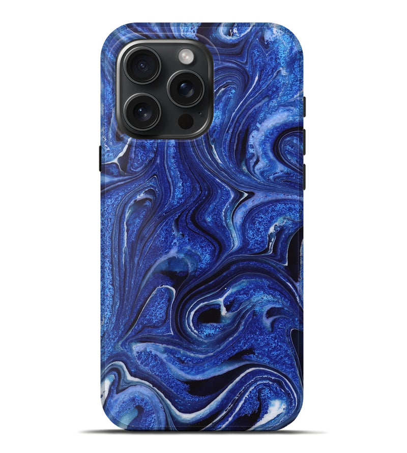 iPhone 16 Pro Max ResinArt Live Edge Phone Case - Vickie (Blue, 731375)