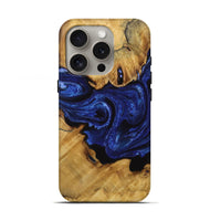 iPhone 16 Pro Wood Live Edge Phone Case - Jiles (Blue, 731378)