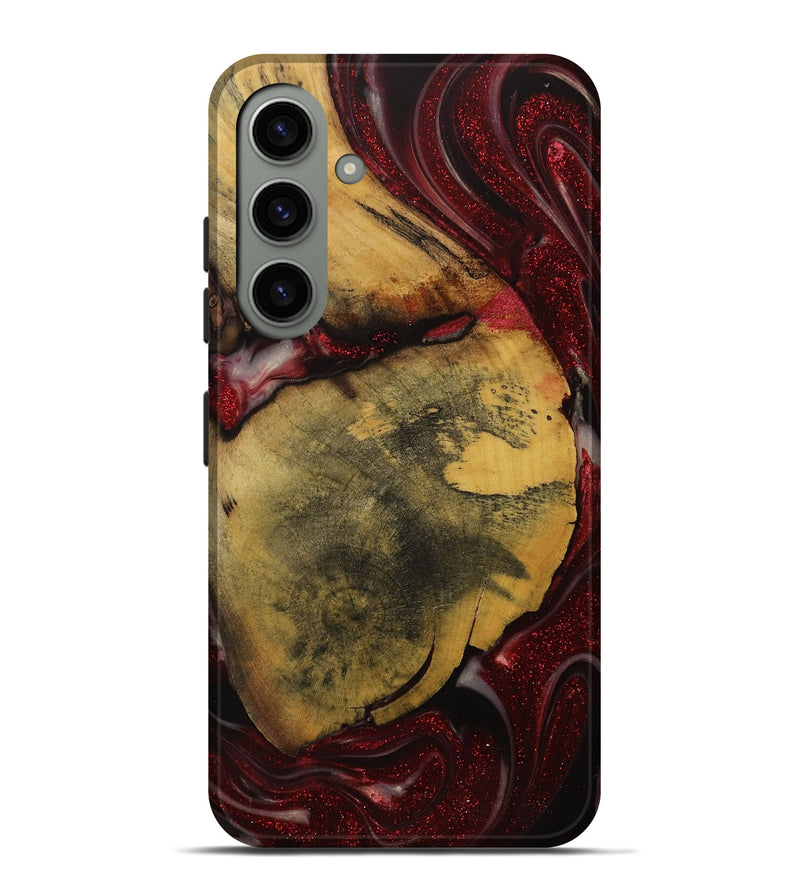 Galaxy S24 Plus Wood Live Edge Phone Case - Roselia (Red, 731385)