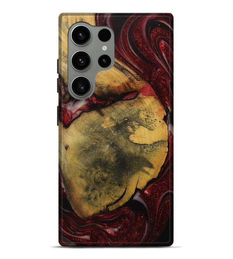 Galaxy S24 Ultra Wood Live Edge Phone Case - Roselia (Red, 731385)