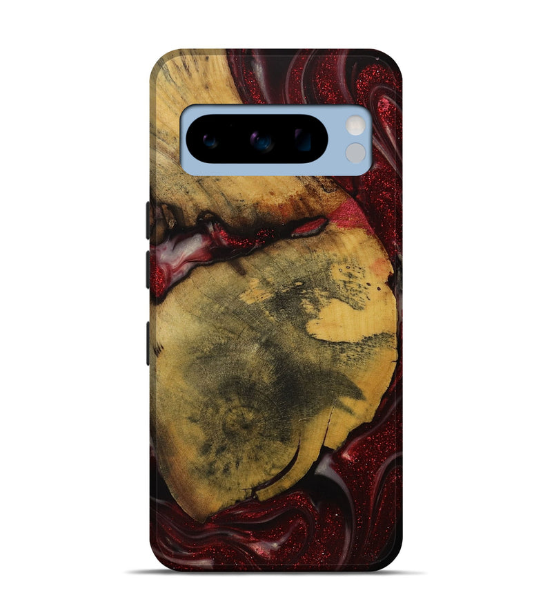 Pixel 8 Pro Wood Live Edge Phone Case - Roselia (Red, 731385)