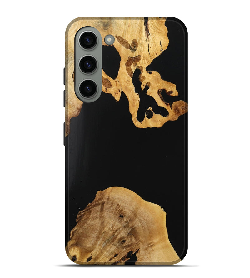 Galaxy S23 Plus Wood Live Edge Phone Case - Edgardo (Pure Black, 731386)