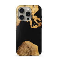 iPhone 16 Pro Wood Live Edge Phone Case - Edgardo (Pure Black, 731386)