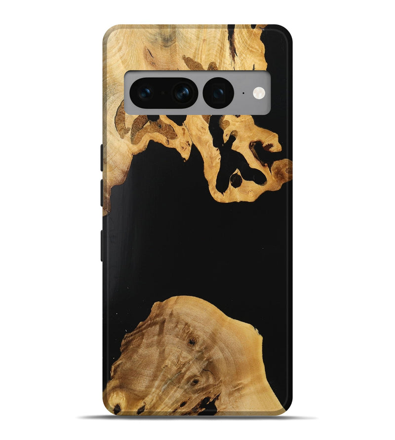 Pixel 7 Pro Wood Live Edge Phone Case - Edgardo (Pure Black, 731386)