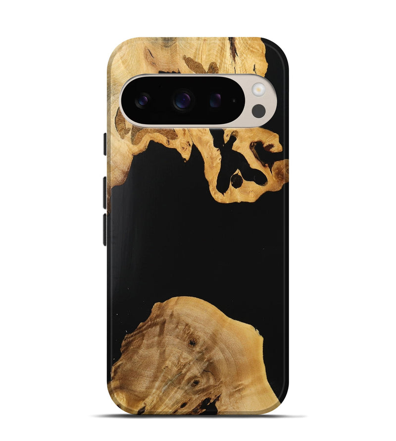 Pixel 9 Wood Live Edge Phone Case - Edgardo (Pure Black, 731386)