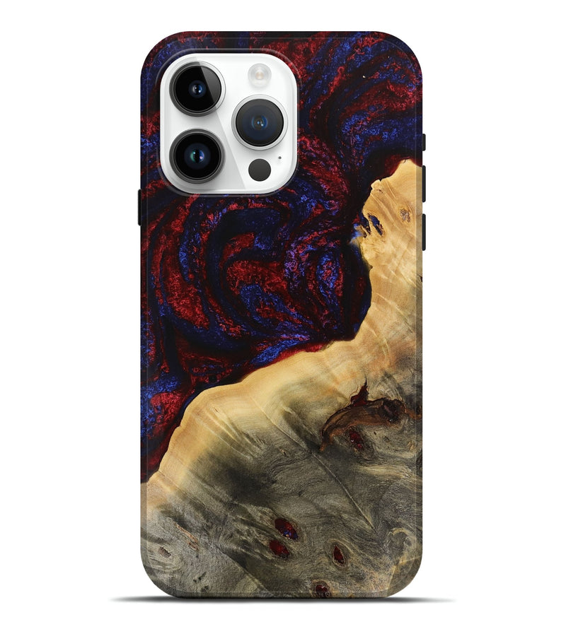 iPhone 15 Pro Max Wood Live Edge Phone Case - Lope (Red, 731391)