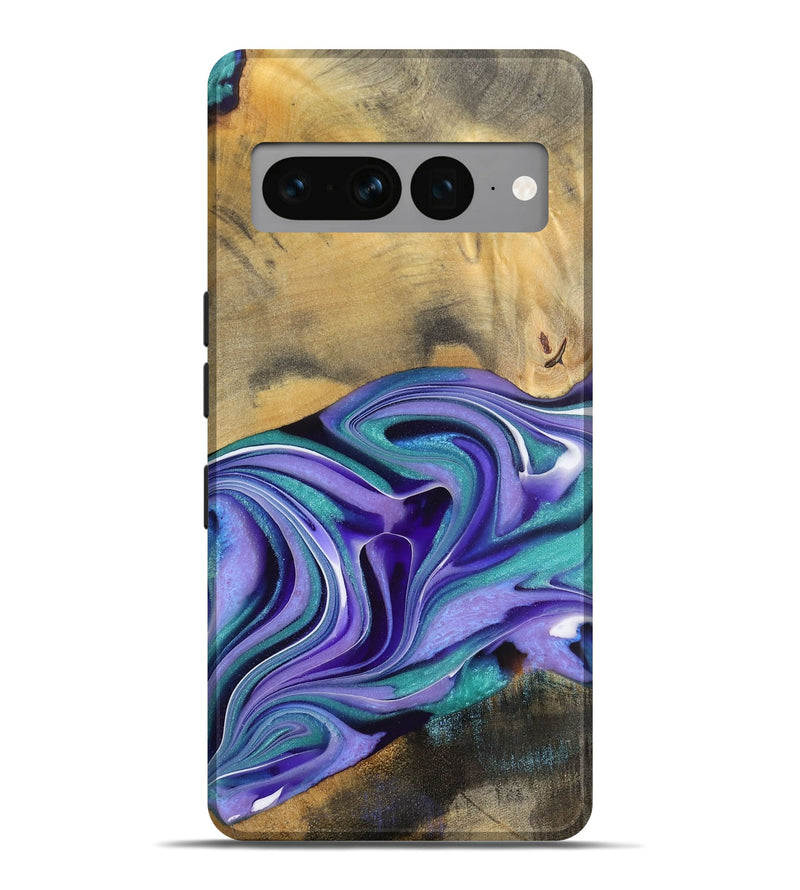 Pixel 7 Pro Wood Live Edge Phone Case - Kentaro (Purple, 731392)