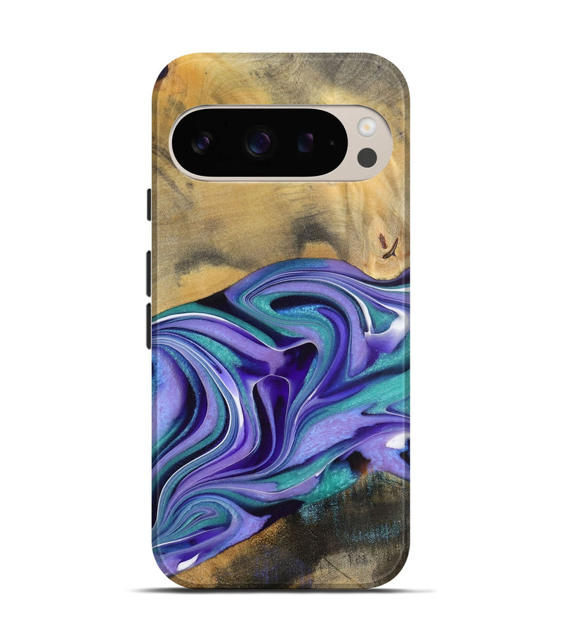 Pixel 9 Wood Live Edge Phone Case - Kentaro (Purple, 731392)