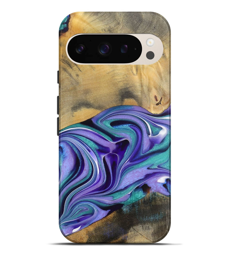 Pixel 9 Pro XL Wood Live Edge Phone Case - Kentaro (Purple, 731392)