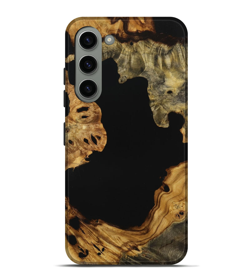 Galaxy S23 Plus Wood Live Edge Phone Case - Jaylynn (Pure Black, 731393)