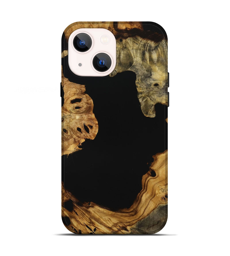 iPhone 13 Wood Live Edge Phone Case - Jaylynn (Pure Black, 731393)