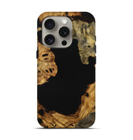 iPhone 16 Pro Wood Live Edge Phone Case - Jaylynn (Pure Black, 731393)