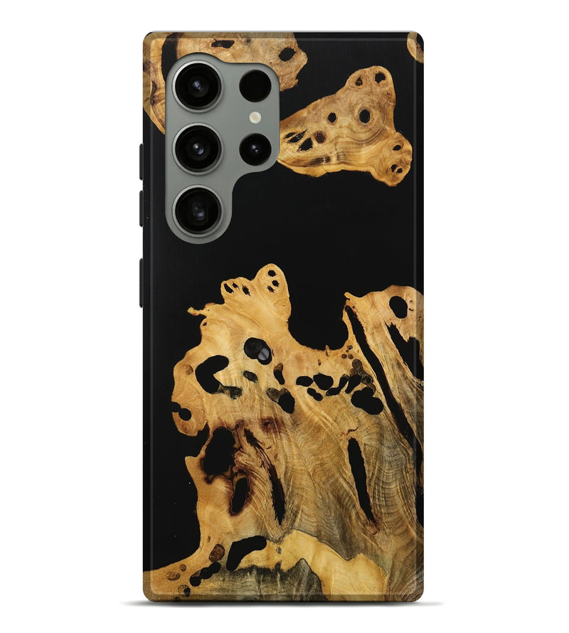 Galaxy S24 Ultra Wood Live Edge Phone Case - Dudley (Pure Black, 731395)