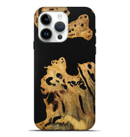 iPhone 15 Pro Max Wood Live Edge Phone Case - Dudley (Pure Black, 731395)