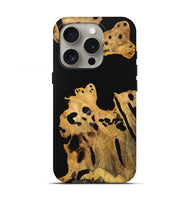 iPhone 16 Pro Wood Live Edge Phone Case - Dudley (Pure Black, 731395)