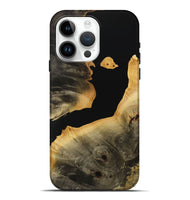 iPhone 15 Pro Max Wood Live Edge Phone Case - Sabra (Pure Black, 731398)