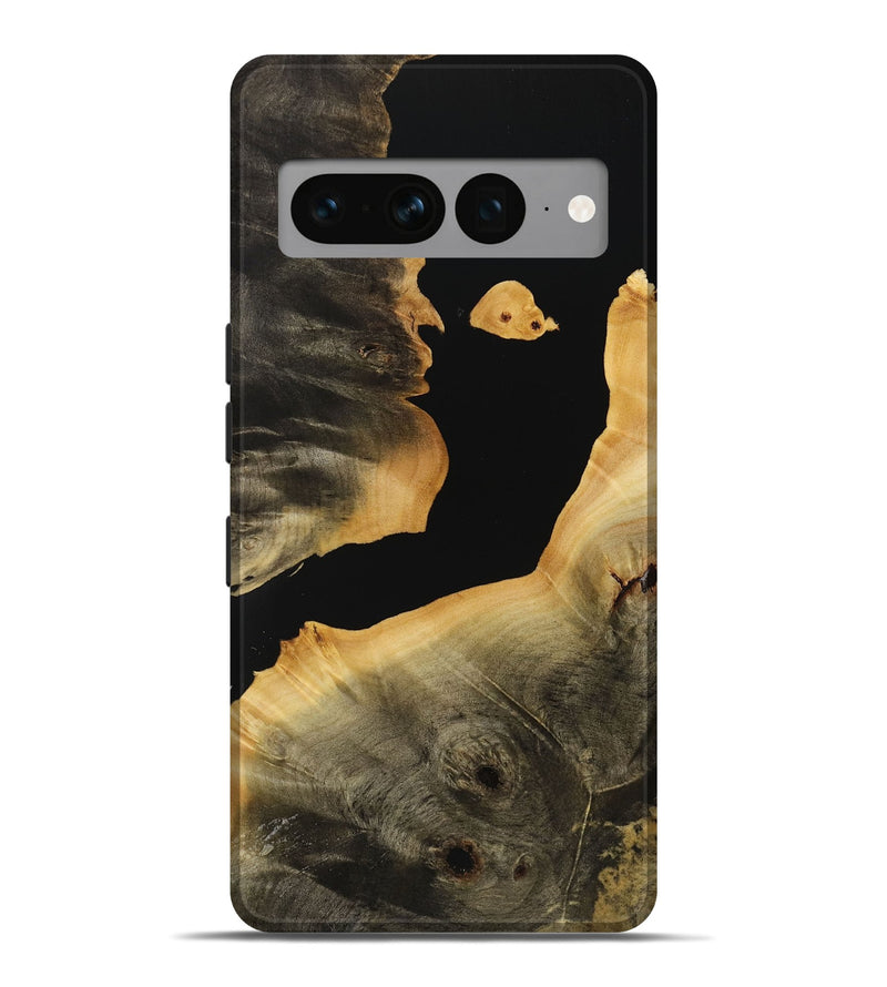 Pixel 7 Pro Wood Live Edge Phone Case - Sabra (Pure Black, 731398)