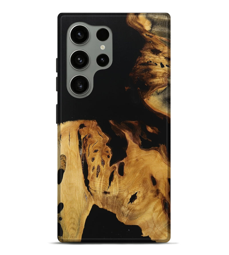 Galaxy S24 Ultra Wood Live Edge Phone Case - Ottawa (Pure Black, 731399)