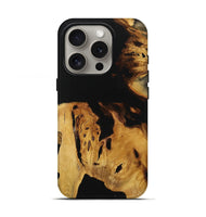 iPhone 16 Pro Wood Live Edge Phone Case - Ottawa (Pure Black, 731399)