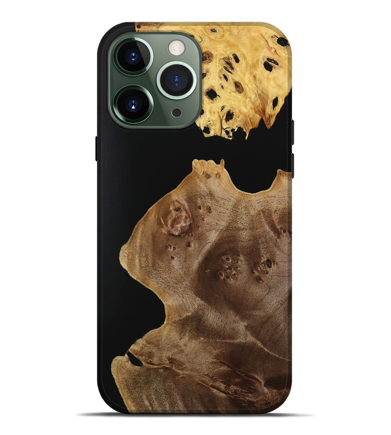 iPhone 13 Pro Max Wood Live Edge Phone Case - Waldo (Pure Black, 731400)