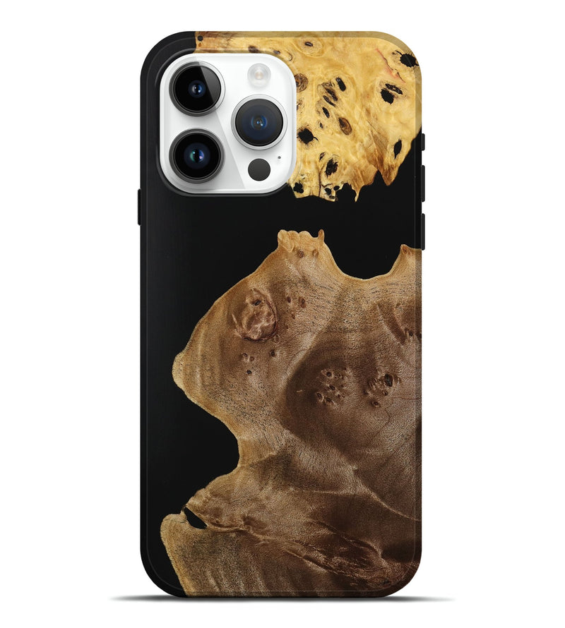 iPhone 15 Pro Max Wood Live Edge Phone Case - Waldo (Pure Black, 731400)