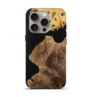 iPhone 16 Pro Wood Live Edge Phone Case - Waldo (Pure Black, 731400)