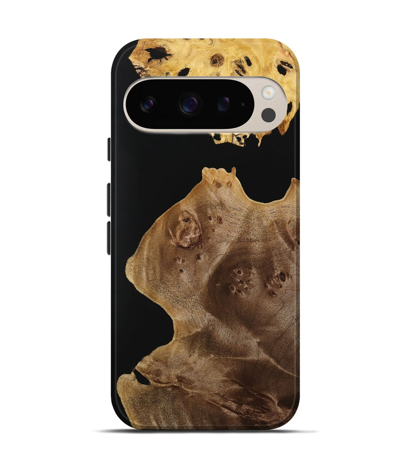 Pixel 9 Wood Live Edge Phone Case - Waldo (Pure Black, 731400)