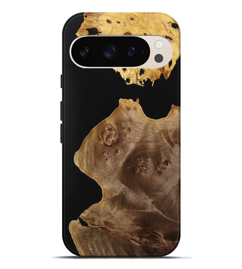 Pixel 9 Pro XL Wood Live Edge Phone Case - Waldo (Pure Black, 731400)