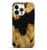 iPhone 15 Pro Max Wood Live Edge Phone Case - Rois (Pure Black, 731401)